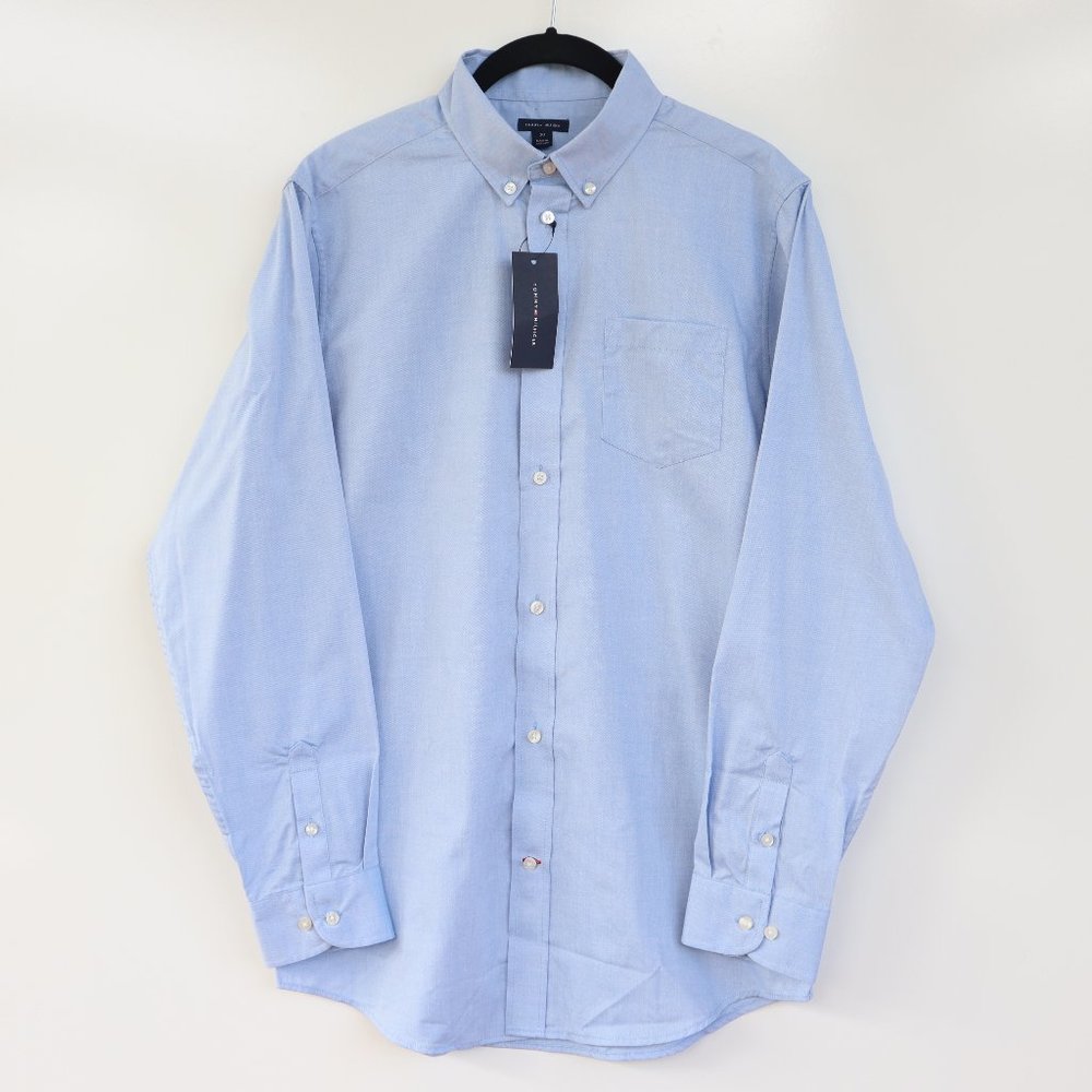 TOMMY HILFIGER Oxford Button Down light blue Size 20 Big Boys